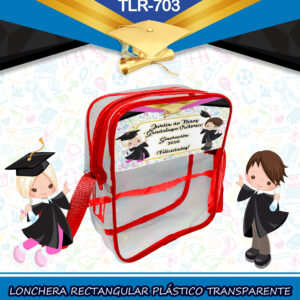 LONCHERA RECTANGULAR PLASTICO TRANSPARENTE TLR-703 graduacion