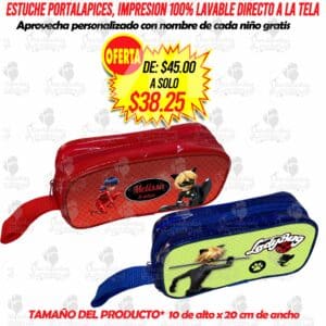 ESTUCHE PORTALAPICES EN PLASTICO DE COLOR PCE-804
