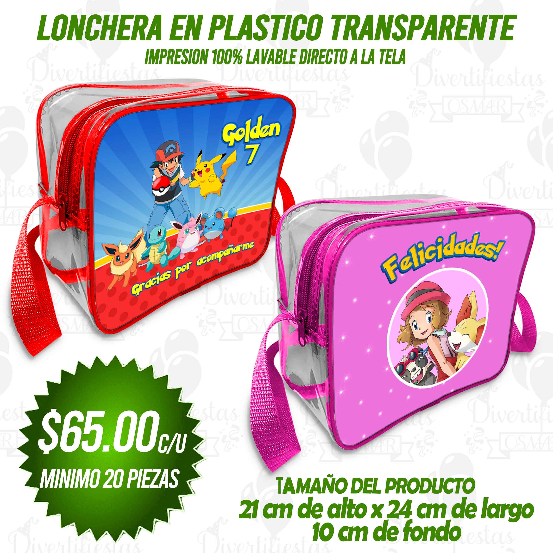 LONCHERA EN PLASTICO TRANSPARENTE TL-706